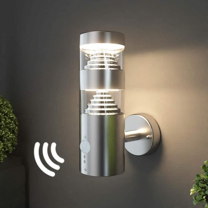 Extérieur lampe Détecteur mvt e27 Acier Inoxydable Brossé Acier Extérieur lampe Détecteur mvt e27 Acier Inoxydable Brossé Acier