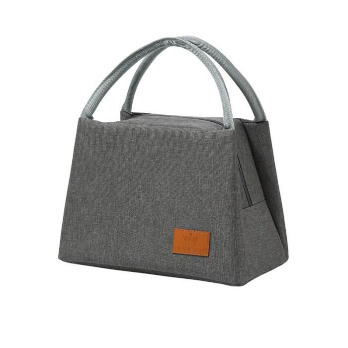Sac Repas Lunch Bag Isotherme,Sac a lunch isotherme Lunch Box fourre-tout thermique,gris