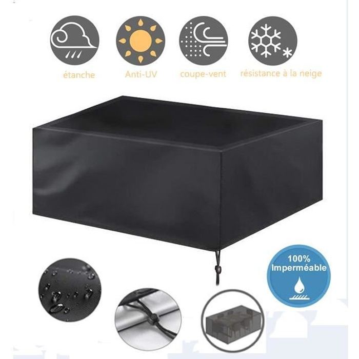 Housse de Protection Meubles de Jardin matériaux en Tissu Oxford Imperméable pour Table à l’extérieur/Jardin/Chaises - 135*135*75cm