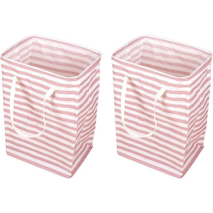 Lot De 2 Caisses De Rangement Pliables En Plastique Avec