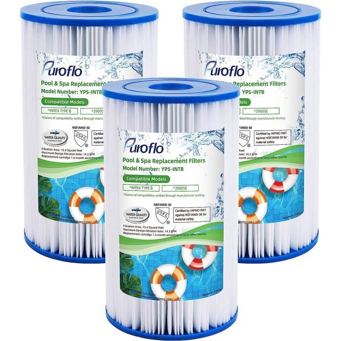 Lot 3 Cartouches De Filtration INTEX Type A - Pour Pompe Piscine - épurateur