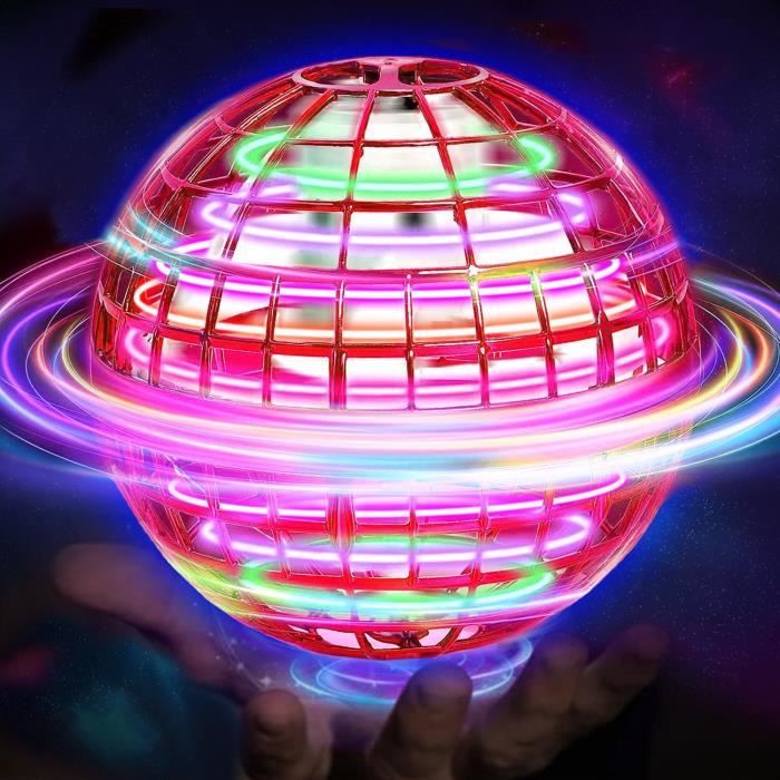 magique balle volante flying orbi boomerang ball spinner, ballon volant lumineux drone hoverball, jouet cadeau pour 6 7 8 9 10+