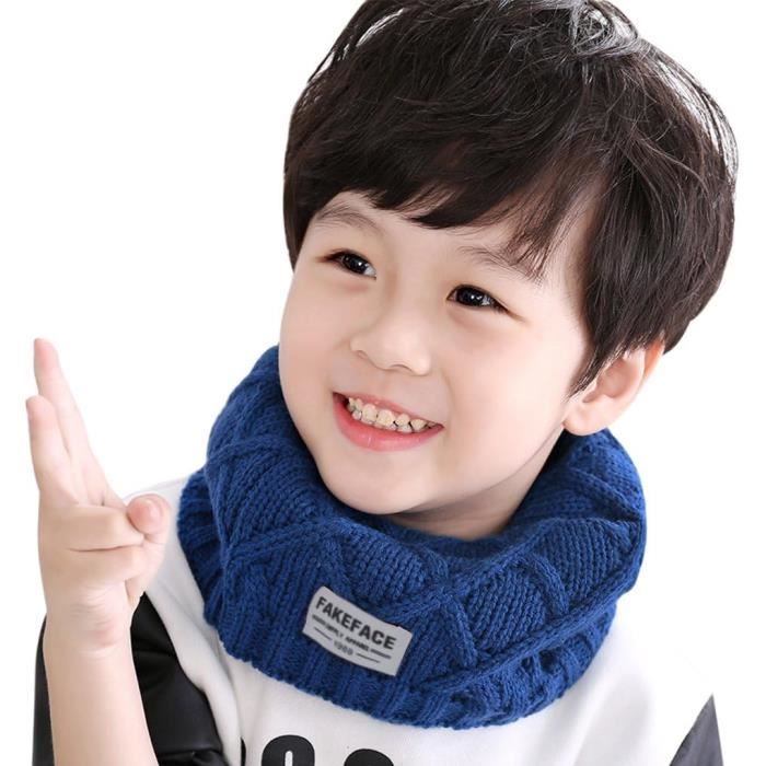 Écharpe mignonne pour enfants garçon fille écharpe chaude d'hiver tricotée  écharpe douce pour enfants (couleur : 6, taille : laine)