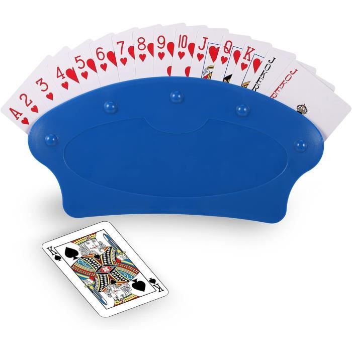 Support Cartes à Jouer SULIUDAJI - Lot De 4 - Rouge, Orange, Bleu, Jaune - Pour Enfants Et Seniors
