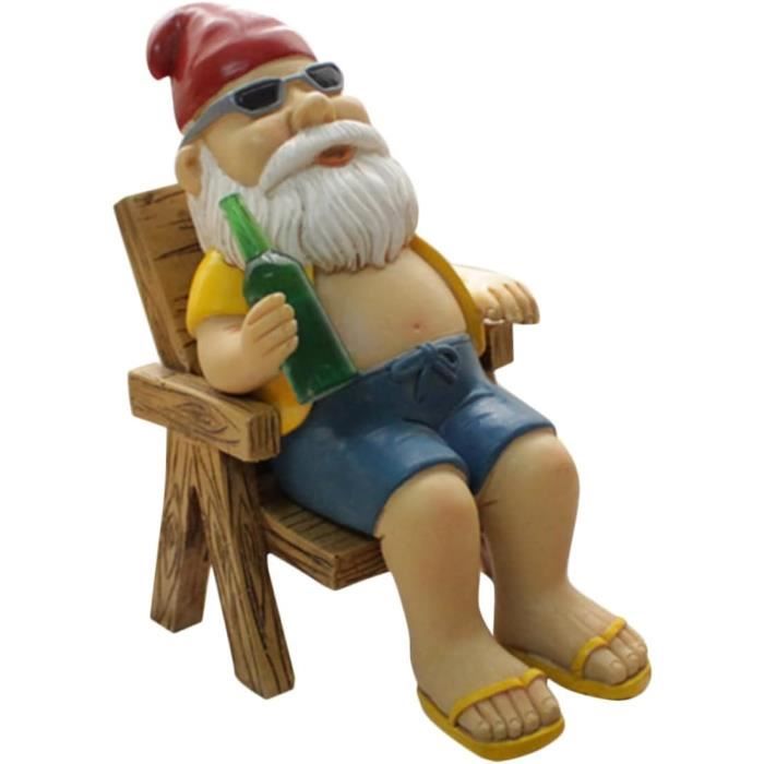 15cm Nain De Jardin Nu Humour Statue GNOME De Jardin Polyrésine Nains De Jardin Decoration Pour