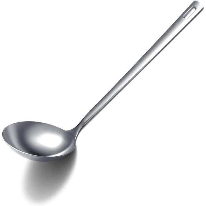 Louche à Soupe Fendue En Inox - Accessoire De Cuisine 2 En 1, 27.5 Cm - Neuf