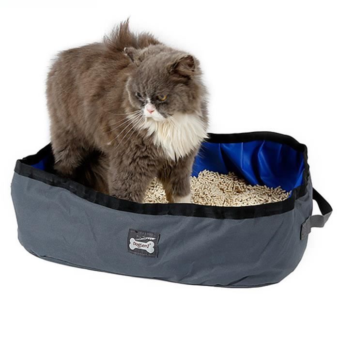 Chien Chat 1pc Pliable Cat Bac A Litiere Pour Animaux Litiere Portable Voyage Pan Exterieur Chat Box Ljab Kit4952 Cdiscount
