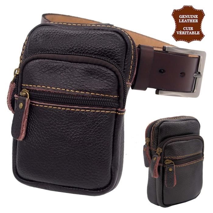 Sacoche de ceinture banane en Cuir Véritable Homme Poche de ceinture Marron MARRON Cdiscount Sacoche de ceinture banane en Cuir Véritable Homme Poche de ceinture Marron MARRON Cdiscount