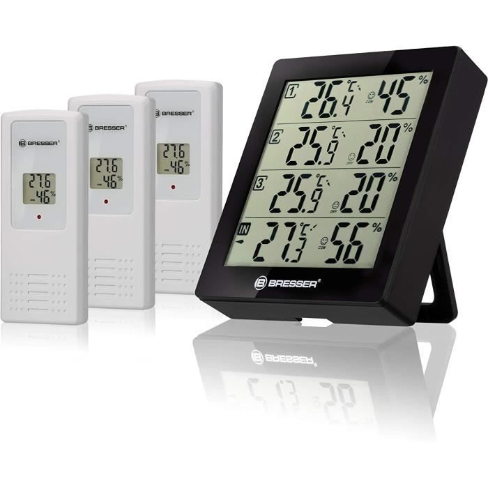 Station Météo Avec 3 Capteurs Sans Fil Intérieurs-Extérieurs