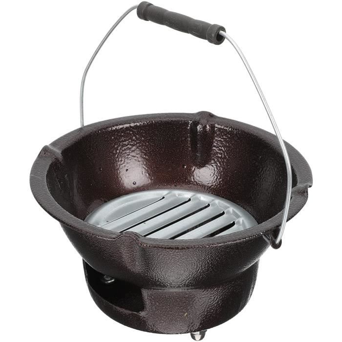 Gril Hibachi Portable En Fonte D'Aluminium – Barbecue Japonais De Table Antiadhésif, Facile à Transporter Pour 1-2 Personnes