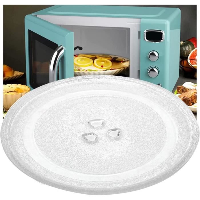 Transparent Plateau Tournant Universel en Verre pour MicroOndes, avec Tournant Accessoires