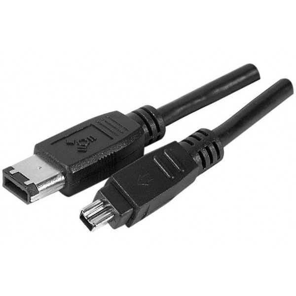 Cable FireWire 400 6-4 1.80m noir
