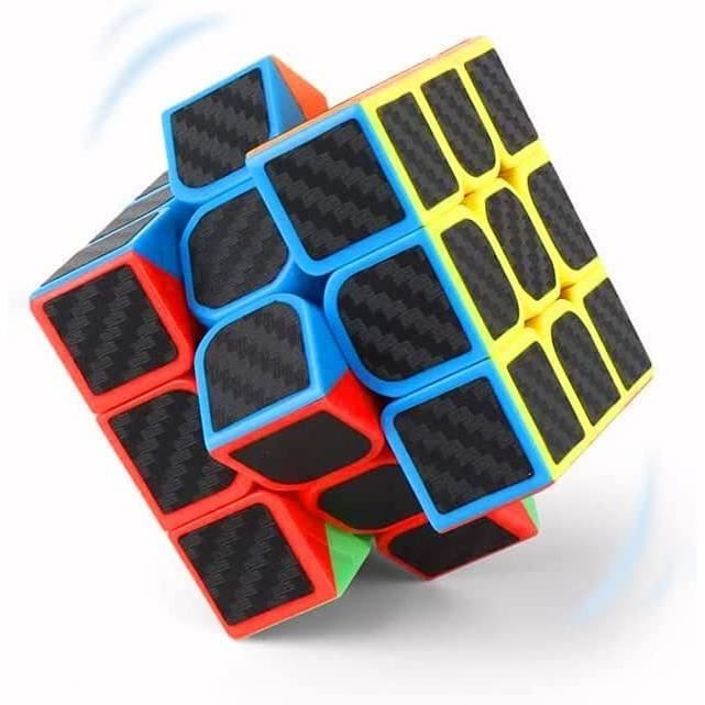 VexCube – Cube 3x3 Vitesse – Tension Réglable – Stickers Carbone – 5,5 Cm – Pour Enfants Et Adultes – Casse-tête éducatif