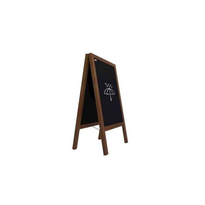 Chevalet Stop Trottoir ALLboards - 150x61 Cm, Cadre Bois Laqué, Ardoise Extérieure étanche