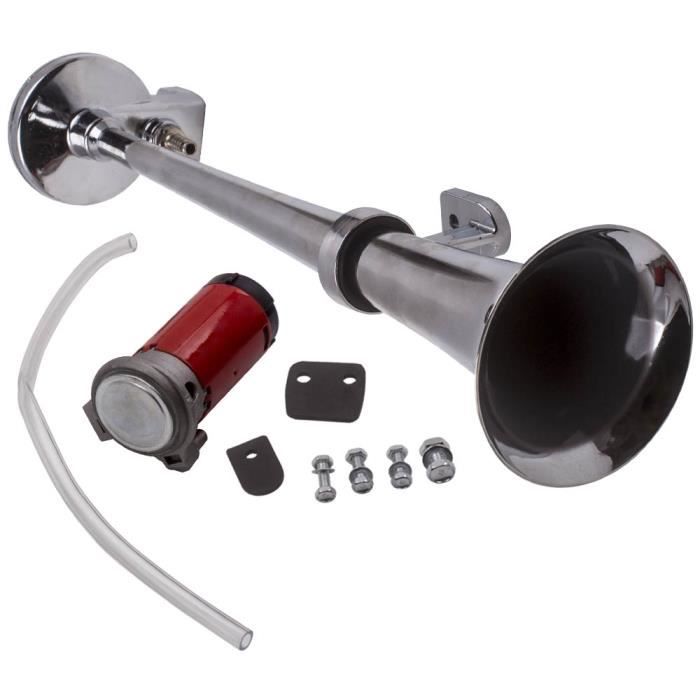 YIYIDA Klaxon de voiture Car Horn Kaxon électrique Corne d'escargot 150DB Klaxon de camion Haut-parleur avec tube en cuir trompette Air escargot Sirène étanche pour 12V 24V voiture moto camion etc YIYIDA Klaxon de voiture Car Horn Kaxon électrique Corne d'escargot 150DB Klaxon de camion Haut-parleur avec tube en cuir trompette Air escargot Sirène étanche pour 12V 24V voiture moto camion etc
