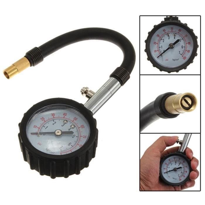 Manomètre Jauge Pression Pneu Dial Gonflage Gauge Air Tire 0-100