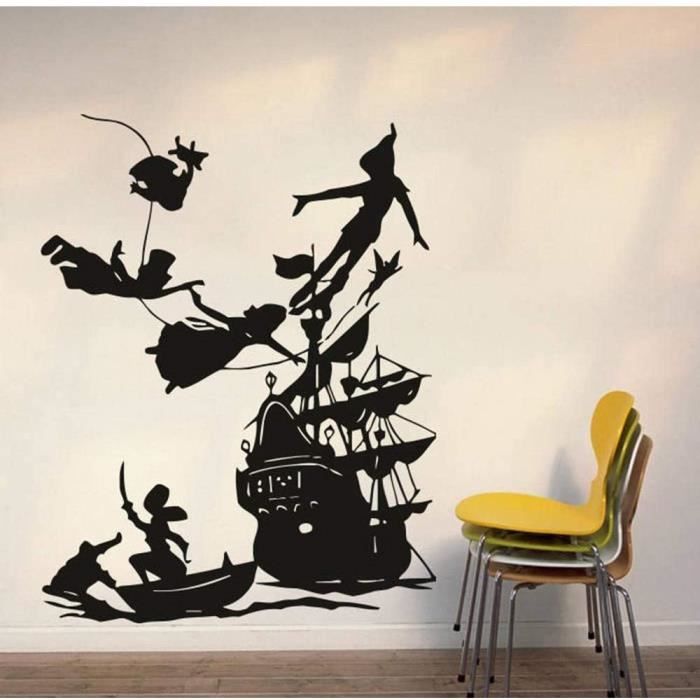 Sticker Mural Basket-ball - Décor Sportif Pour Chambre Garçon, 42x53 Cm, Vinyle Noir, Amovible