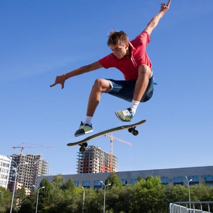 Le Longboard Junior Planche longue en bois junior Cool Black Letter