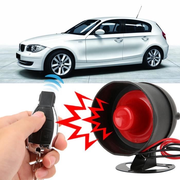 Alarme Voiture Baceyong CW-8110 - 120DB Avec 2 Télécommandes - Système Antivol Universel 12V