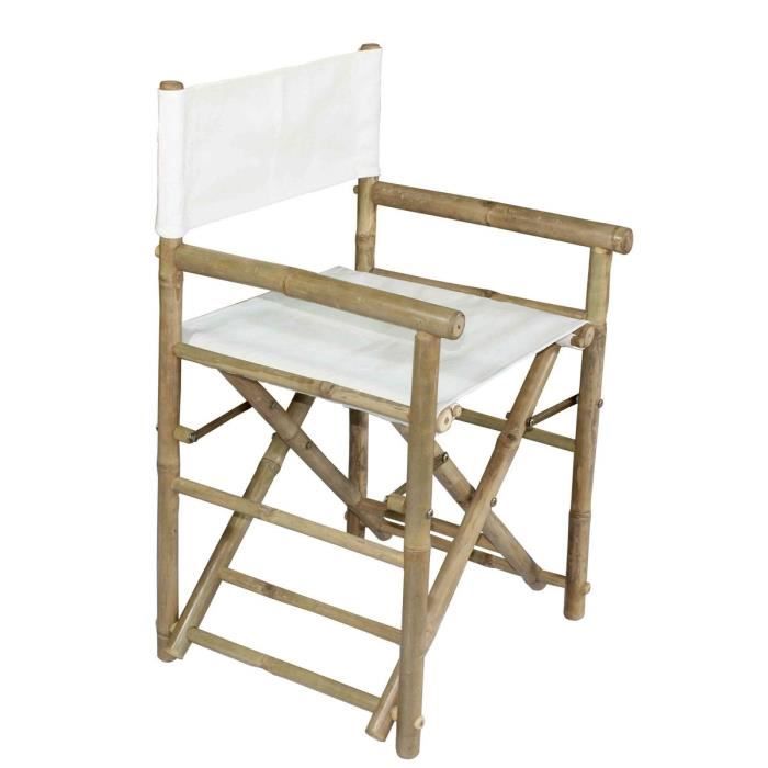 fauteuil régisseur en bambou dimension produit : l 58 x p 50 x h 88 cm bois clair