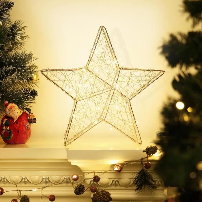 Décoration De Sapin De Noël En Forme D'étoile Creuse 3D à