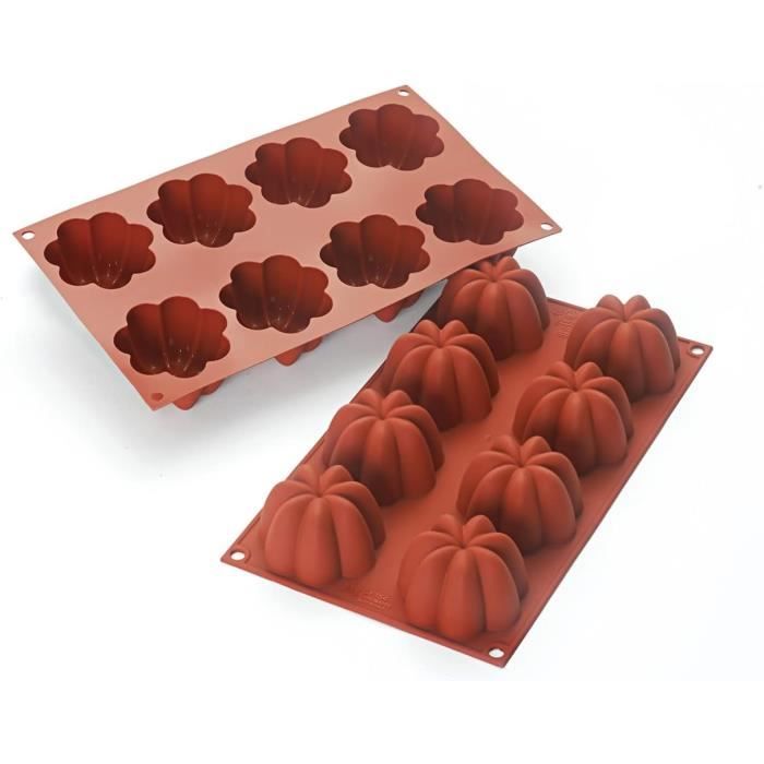 Silikomart SF 155 - Moule Silicone Gaufres Classiques Rouge Brique 30,1 X 17,5 X 2,29 Cm - Fabriqué En Italie