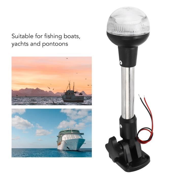 ROM Signal Lumineux De Navigation 8in DC12V-24V 5W 360 ° Lampe De Poupe