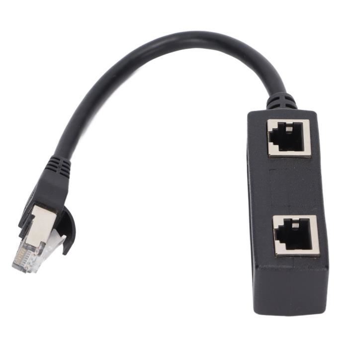 Câble Répartiteur Ethernet RJ45 1 Mâle Vers 2 Femelles Pour Super Cat5