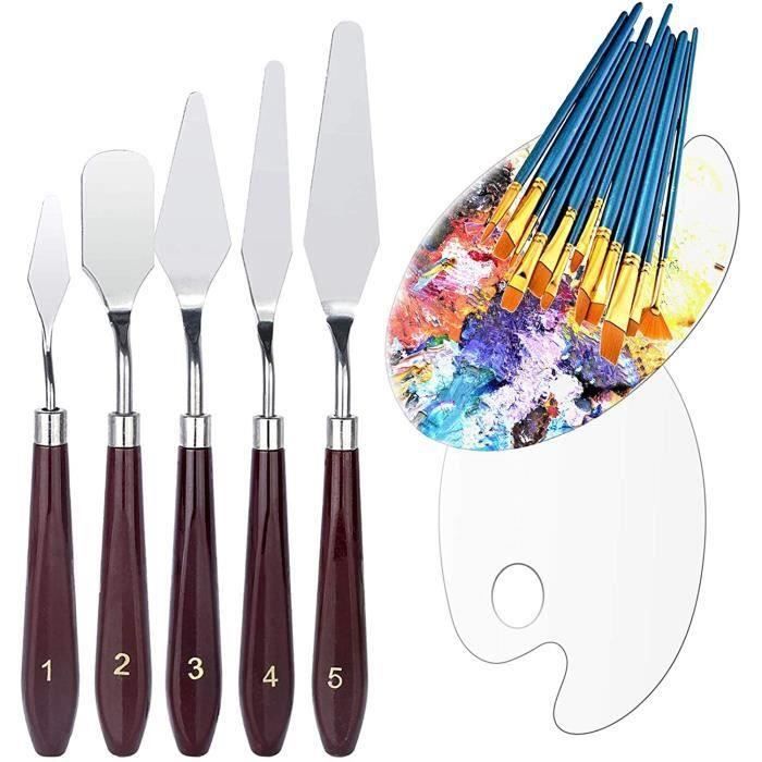 WOVTE Ensemble de 17 Palettes de Peinture Acrylique, 2 Palettes de