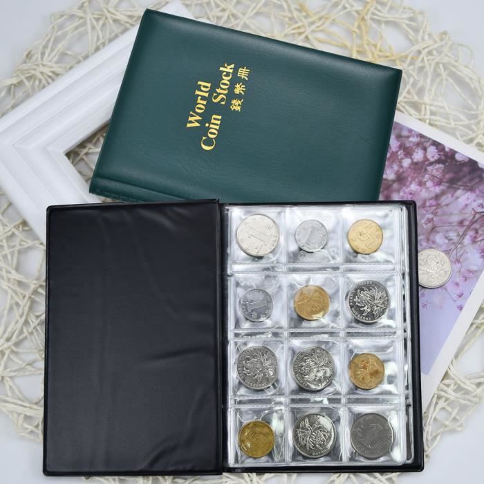 Whuooad Album de collection de pièces de monnaie avec 250 pochettes 