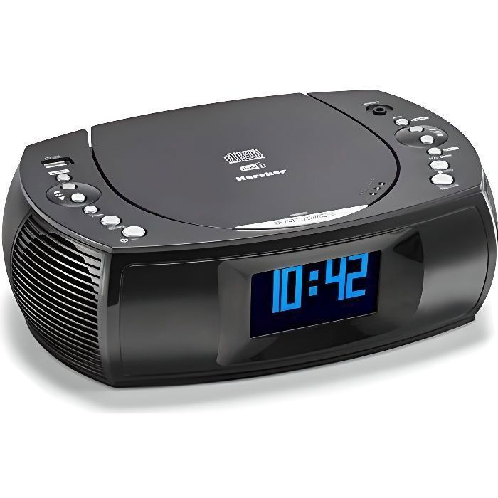 Radio-réveil - KARCHER - UR 1309D - Lecteur MP3-CD - Radio DAB+-FM - Double alarme