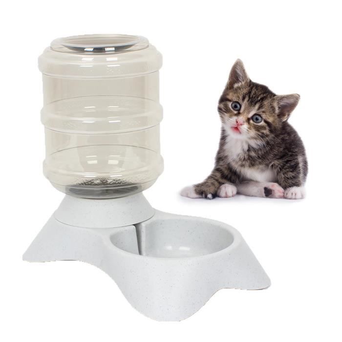 Kentop Gamelle pour Chat Chien Abreuvoir ou Alimentateur Automatique pour Chats Chiens 3,8 L