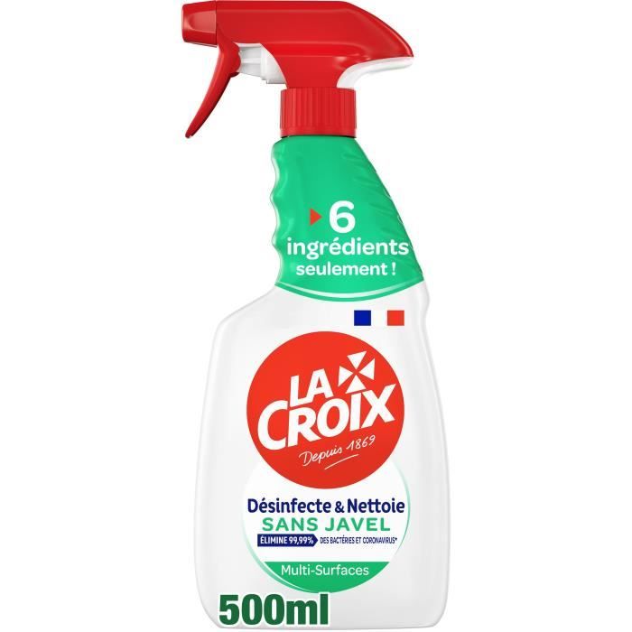 LACROIX Nettoyant Ménager Multisurfaces Spray Désinfectant sans Javel