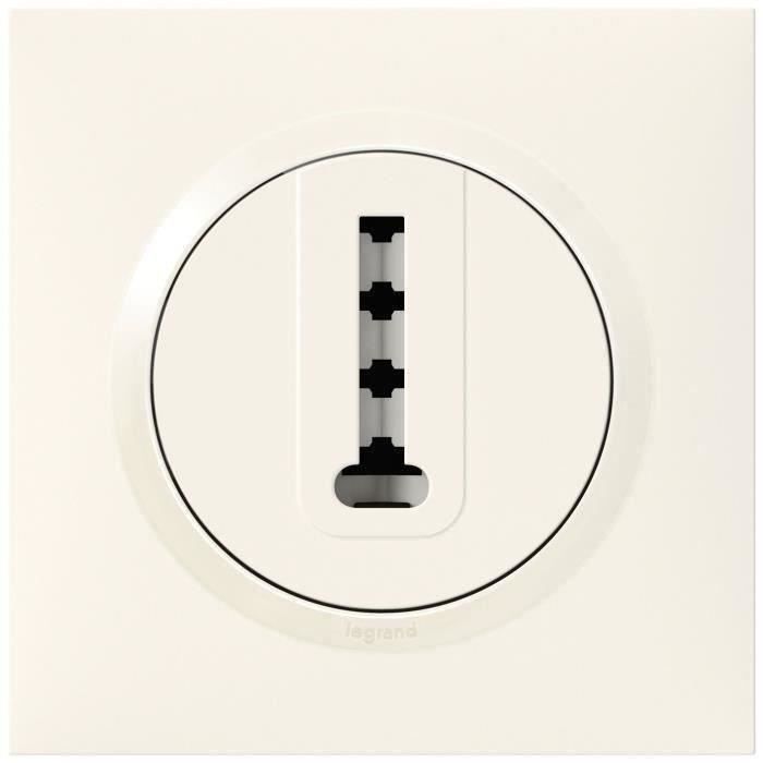 LEGRAND - Prise téléphone en T blanc complet Dooxie