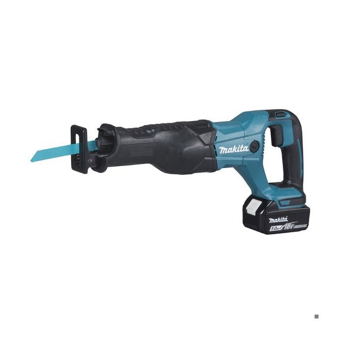 Scie récipro 18V + 2 batteries 5Ah + chargeur + coffret - MAKITA - DJR186RTE