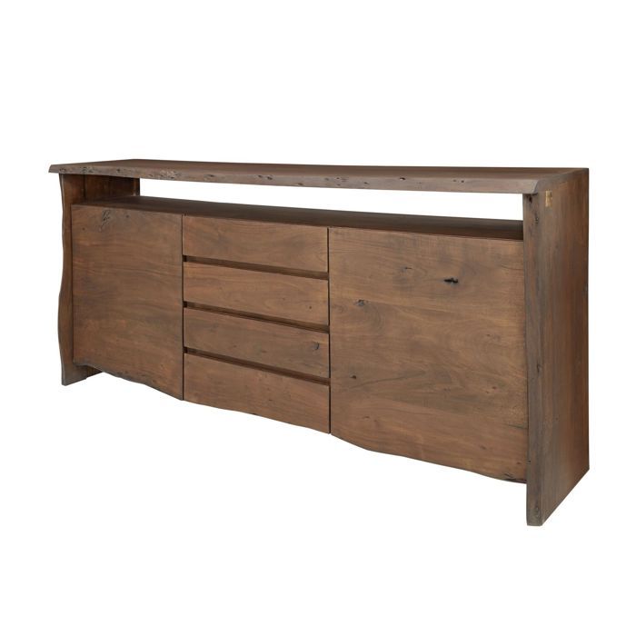Buffet bas PURE ACACIA #801 brun 210x45x96 cm (BxTxH) bois massif