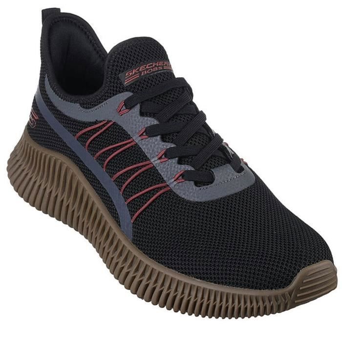 Mocassins Homme Skechers Bobs Geo Noir - 100% Vegan - Confortables et Légères