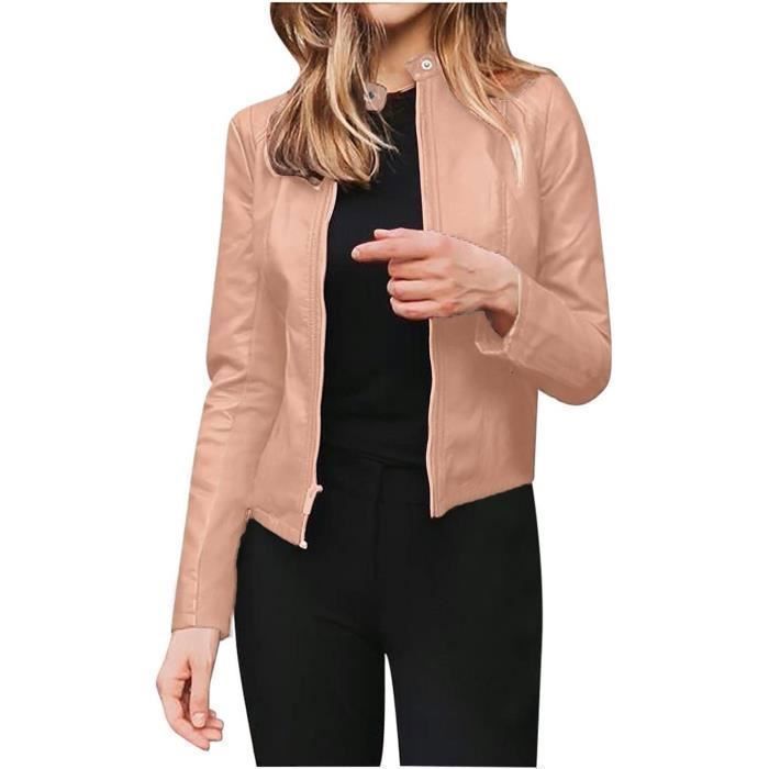 Manteau cuir sales vintage femme