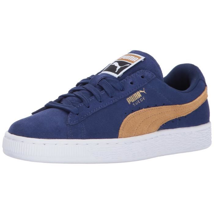 puma suede bleu orange