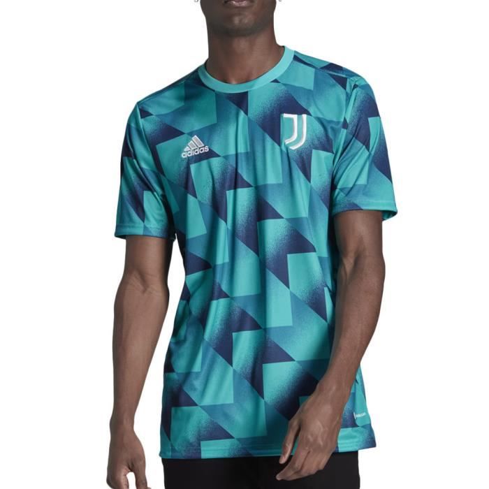 Maillot d echauffement Juventus Adidas Homme Bleu AEROREADY Manches courtes Cdiscount Sport