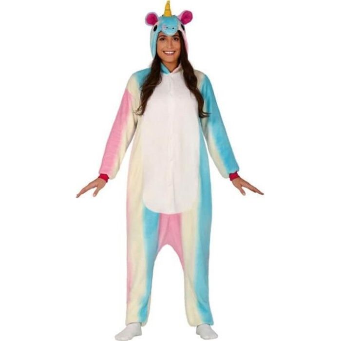 Déguisement de pyjama licorne multicolore pour adultes