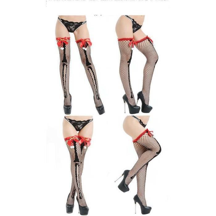 Collants Résille Femme Taille Haute - Bas Sexy Pour Soirée Et Cosplay