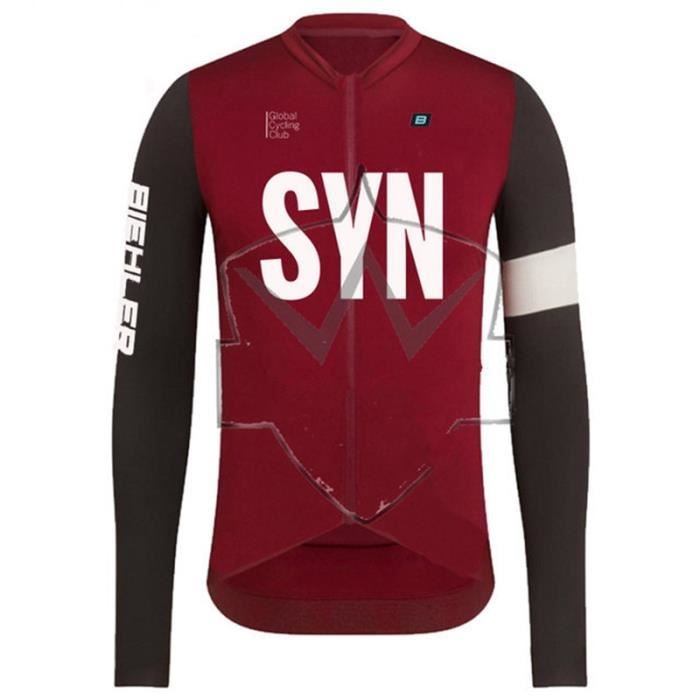 Maillot Cyclisme Vintage RIZI / Dortmund – Rouge, Manches Longues, Taille L, Homme