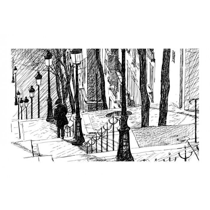 Taille 450x270 Splendide Papier Peint Urbain Arbres Escaliers Ville Paris Architecture Personnages Noir Et Blanc Achat Vente Papier Peint Taille 450x270 Splendide Cdiscount