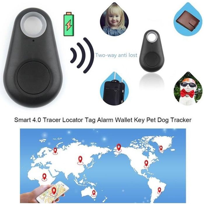 Localisateur De Clés Bluetooth 2 Pack – Portée 15 M – Alarme Sonore – Batterie CR2032 Remplaçable – Compatible IOS/Android