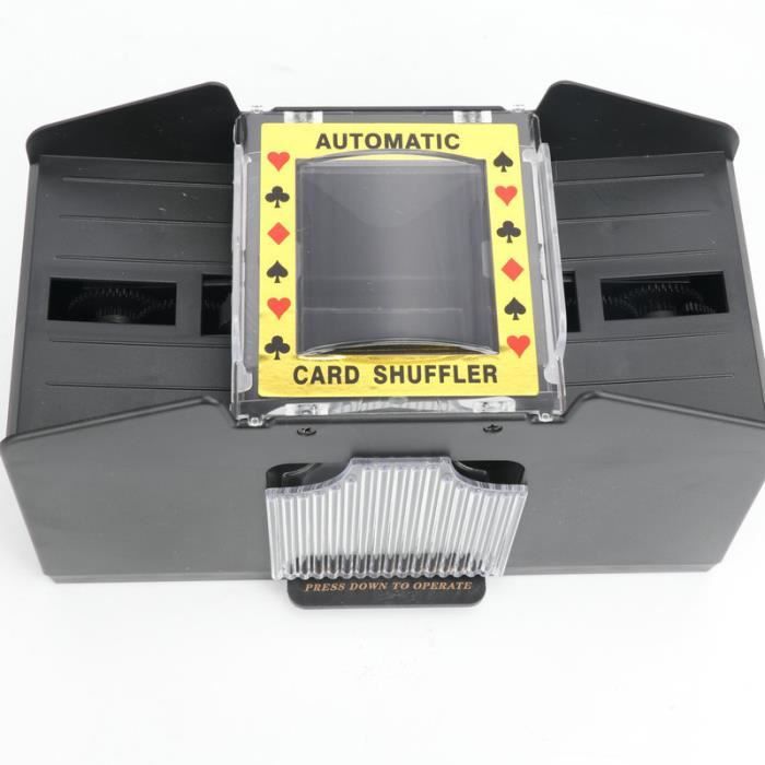 Mélangeur de Cartes Electrique, Distributeur de Cartes Automatique avec Batterie et 2 Jeux de