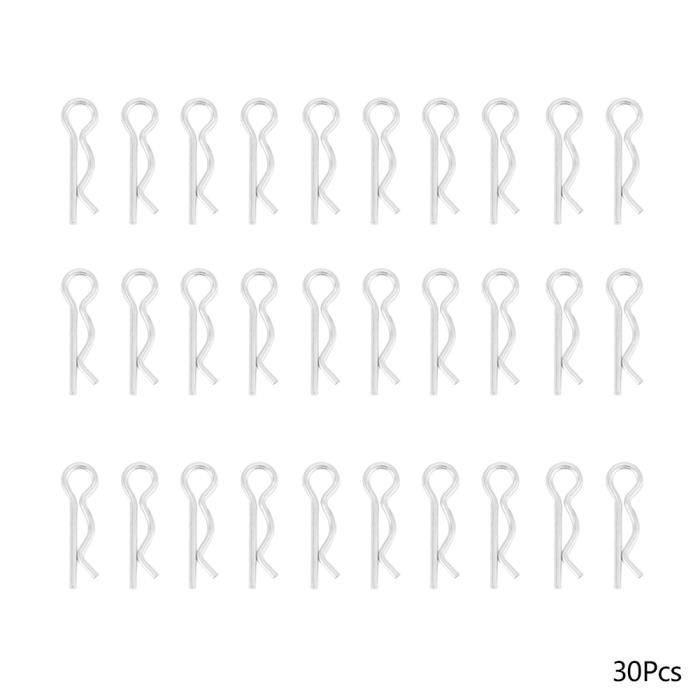 20 Goupilles Fendues Argentées - 1,6x28 Mm - Pour Fixation - Uxcell