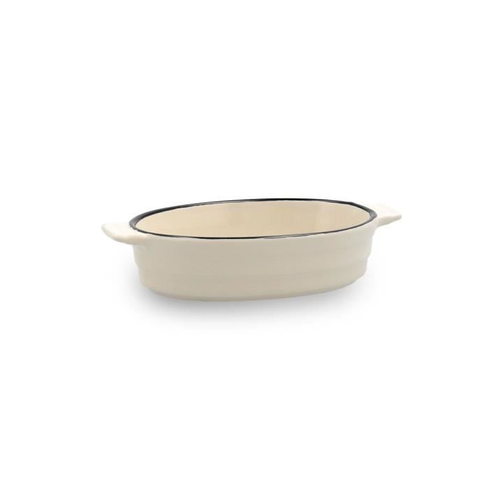 casserole quid cocco ovale céramique blanc (18 x 11 x 4 cm) (pack 12x)