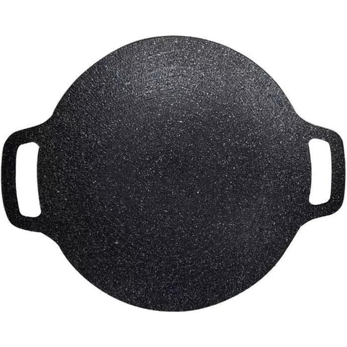 Poêle à Griller Coréenne En Aluminium Anti-adhésive 35 Cm - Style Traditionnel Portable