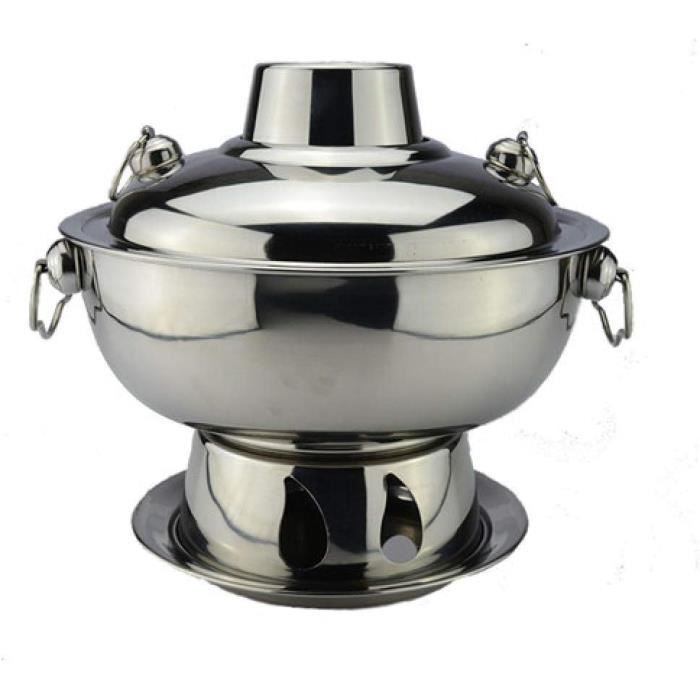 Hot Pot Chinois En Cuivre, 1,8 Litres En Acier Inoxydable, Fondue